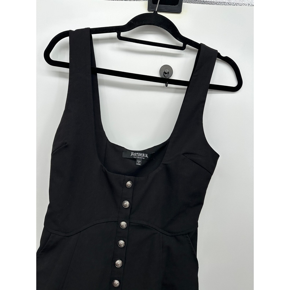 Disturbia Alicia Tailored Suspender Jumpsuit Womens US 6 Black Goth Punk Y2K - Picture 6 of 9